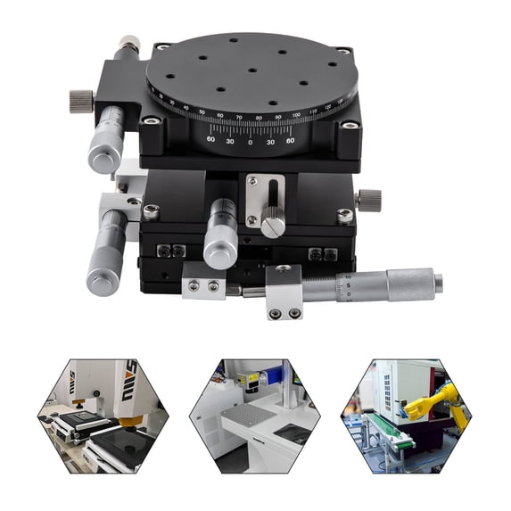 4 Axis Manual Linear Positioning Stage Bearing Tuning Platform Sliding Table 90mmx90mm