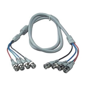 4 BNC to 4 BNC RGBS Composite Sync High Resolution Video Cable - 6FT