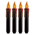 thumbnail image 1 of Battery-Operated LED Flickering Flame Hanging Candles, Black, 7", 4 Count, Halloween by Way To Celebrate, 1 of 9