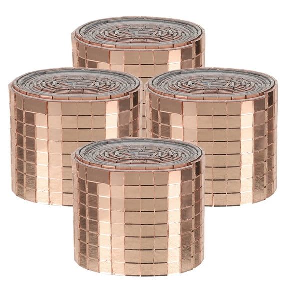 4 Bags Mosaic Wall Stickers Acrylic Tiles Pebbles Square Shape Gems for DIY Crafts Jewelry