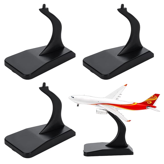 4 Bags Plastic Model Aircraft Display Stands Tabletop Display Easels for Model Airplane Holder Black Finish Product: 6x3.7x5.5cm