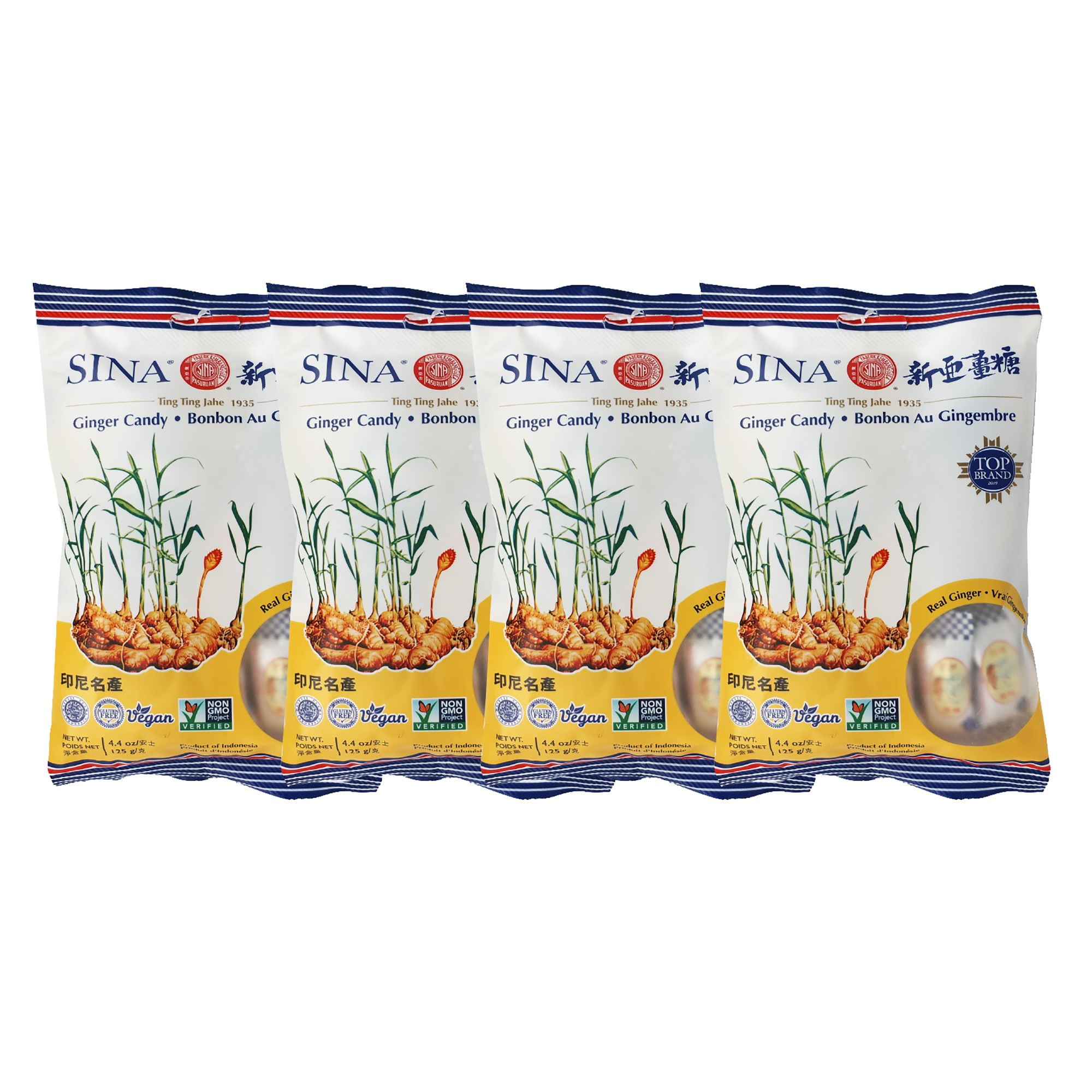 4 Bags of SINA Ginger Candy, the Original Ting Ting Jahe since 1935, 4.
