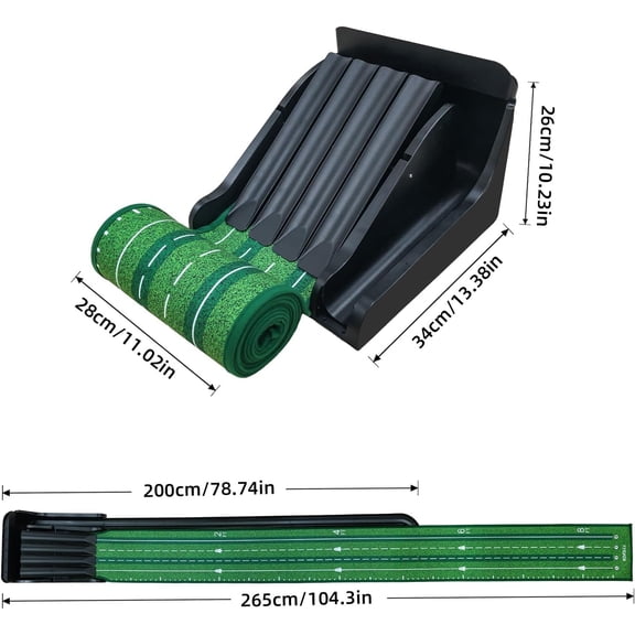 4 Balance Boards Golf Putting Mat - Indoor & Outdoor Practice - Golf Gift for Men