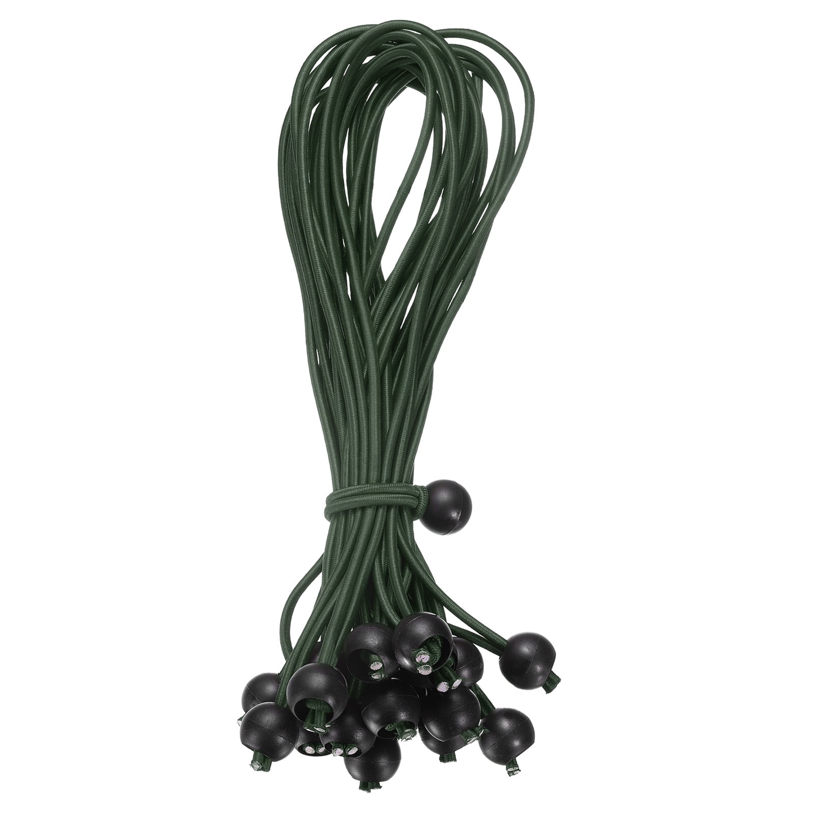 Uxcell 4" Balls Bungee Cords 20 Pcs Bungee Cords with Balls Elastic Tarp Tie Downs for Tents Purple Black