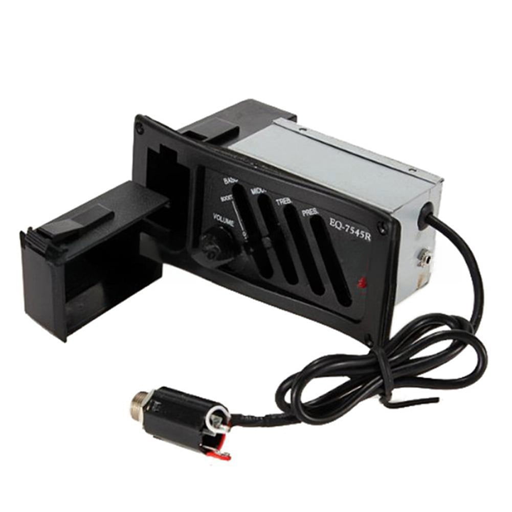 4 Band Acoustic Electric Guitar Pickup String Eq Preamp With Volume