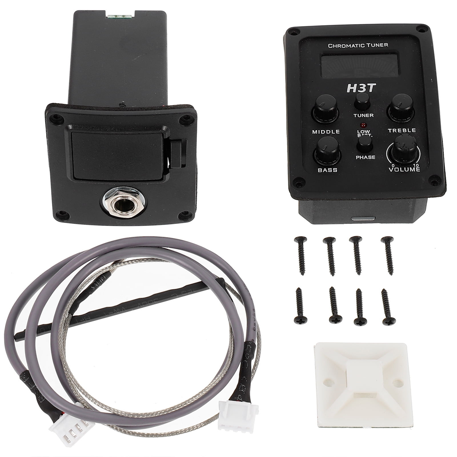 4 Band Acoustic Guitar Preamp EQ Equalizer Guitar Preamplifier Piezo