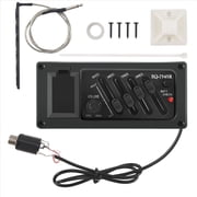 4-Band EQ Piezo Pickup, EQ-7545R Pre-Amp Acoustic Guitar Preamp Amplifier Tuner