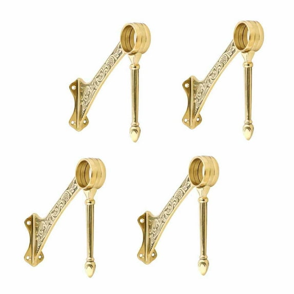 4 Bar Brackets Polished Solid Brass Swing Leg Set of 4 | Renovator's Supply
