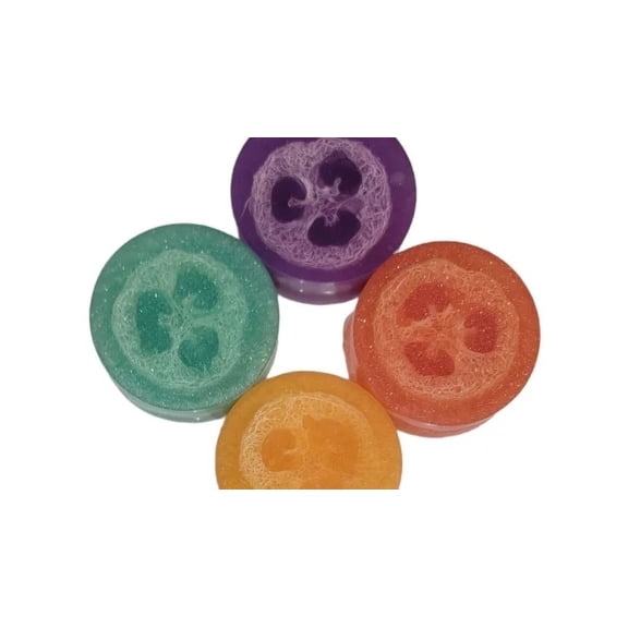 4 Bar Pack Luffa Bar Soap | Eucalyptus, Lavender, Grapefruit, Sweet Orange
