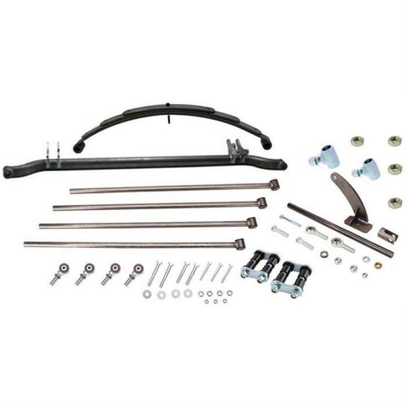 4-Bar Spring-Behind Front End Kit, Fits Ford Spindles, Plain