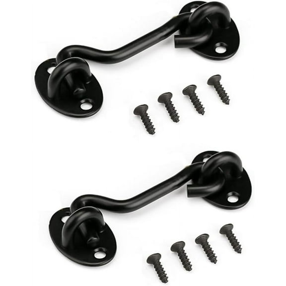 4” Barn Door Lock, Barn Door Latch, Heavy Duty Solid Thicken Stainless Steel Gate Latch Lock, Add More Security and Privacy. Cabin Hooks and Eye Latch Best for Barn Door, Bathroom