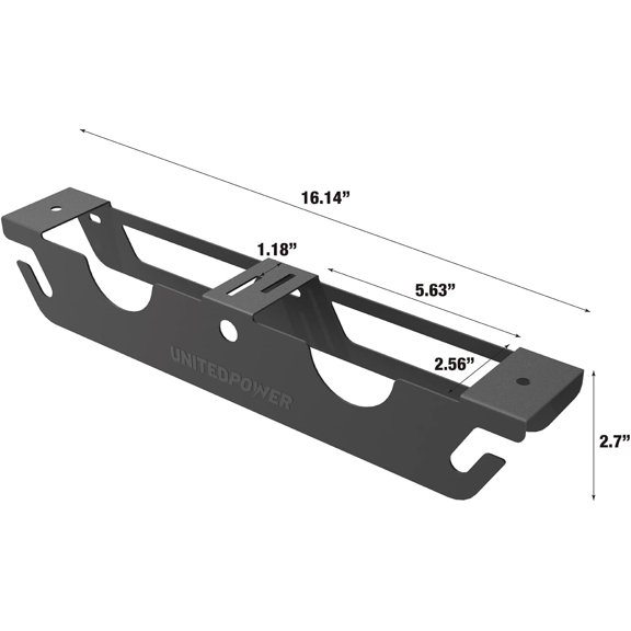 4 Bay Angle Grinder Holder - Wall Mount Storage Rack with Cord Hanger