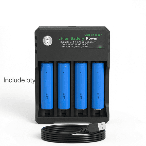18650 Battery Charger, Smart Universal Rechargeable Batteries Charger LiFePO4 IMR 10440 14500 16340 RCR123A