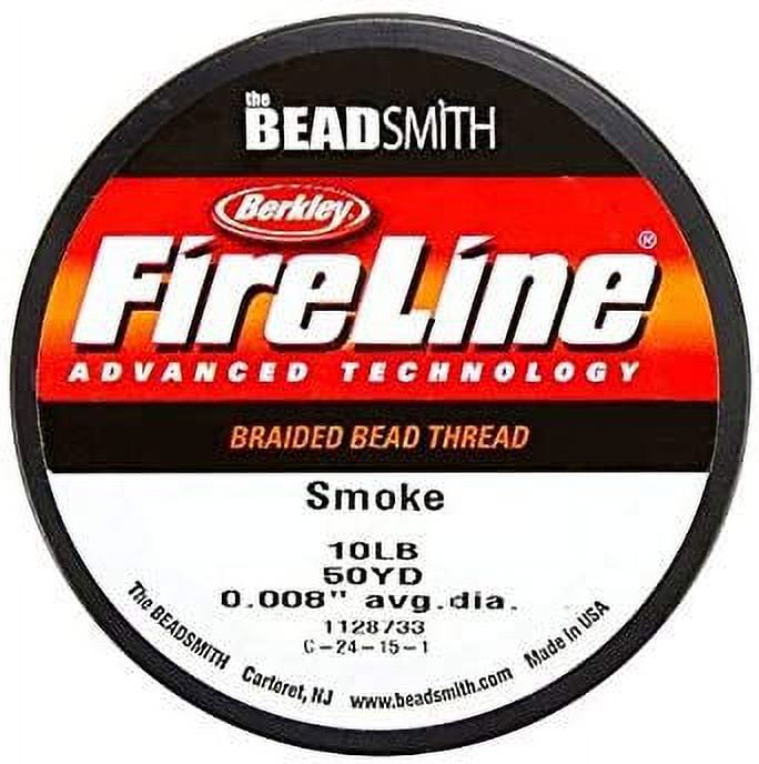 Fireline Braided Beading Thread, Smoke, 4 pounds (lb) Test and