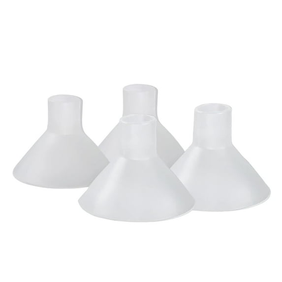 4 BeauGen Breast Pump Cushions (2 Pairs)- Soft, Stretchy, Clear Flange Inserts for Comfort & Fit-Works with 21, 22, 23, 24, 25, 26, 27 & 28mm- Food Safe, Free from BPA and Latex