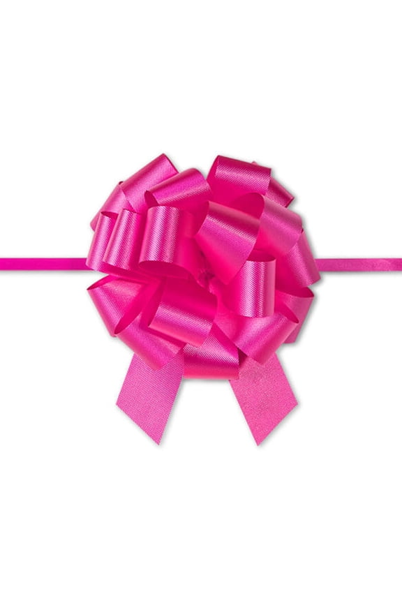 4" Beauty Pink Classic Pull Bow (18 Loops) - Pack of 3 Bows (pb4be)