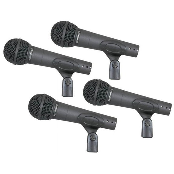 (4) Behringer Xm8500 Pro Audio DJ Wired Vocal Cardioid Mic Microphone Package