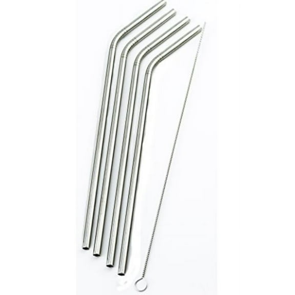 4 Bend Stainless Steel Straws for Rocky Mountain 30 Ounce Double-Wall Tumbler Vacuum Cup - CocoStraw Brand Drinking Straw TV