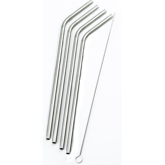 4 Bend Stainless Steel Straws for Rocky Mountain 30 Ounce Double-Wall Tumbler Vacuum Cup - CocoStraw Brand Drinking Straw TV