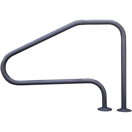 4 Bend Swimming Pool Mounted Polymer Handrail, Graphite Gray