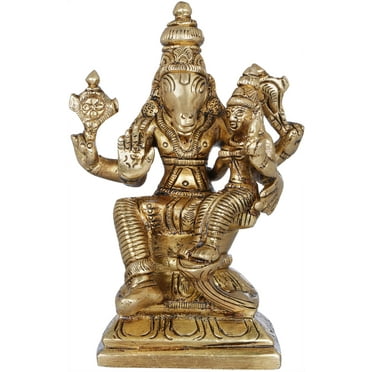 4" Bhagawan Varaha Statue with Devi Bhudevi in Brass | Handmade | Made in India - Brass Statue