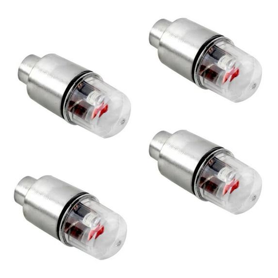 4*Bike Car Motorcycle Wheel Valve LED Lights, Neon LED Wheel Tyre Tire Air Valve Stem Cap Light Lamp For Car Bike Bicycle