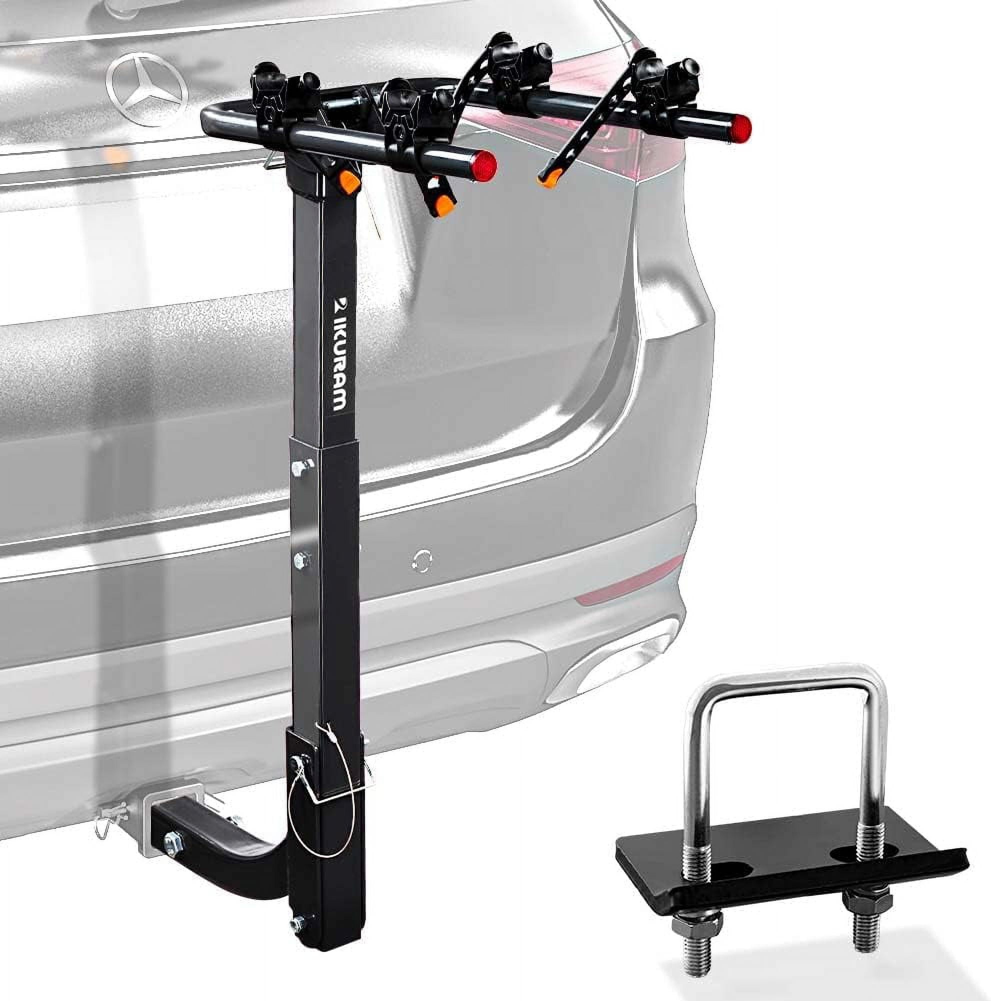 4 Bike Rack Bicycle Carrier Racks Hitch Mount Double Foldable Rack for Cars Trucks SUV s and minivans with a 2 Hitch Receiver Walmart