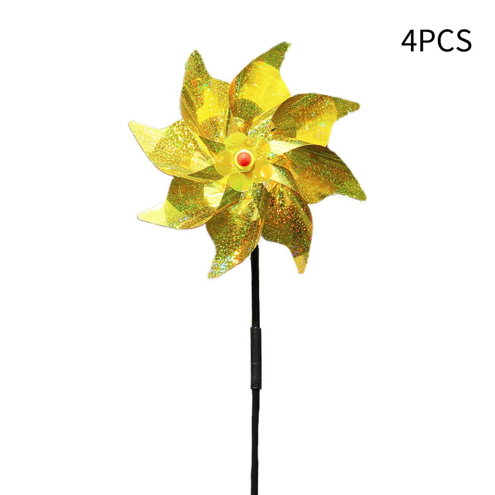 JINGT 4* Bird Repellent Windmill Reflective Pinwheel Bird Protection