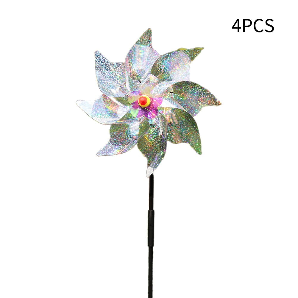 4* Bird Repellent Windmill Reflective Pinwheel Bird Protection Pigeon