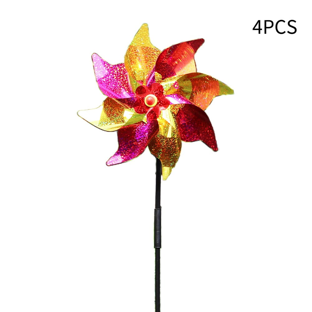 4* Bird Repellent Windmill Reflective Pinwheel Bird Protection Pigeon ...