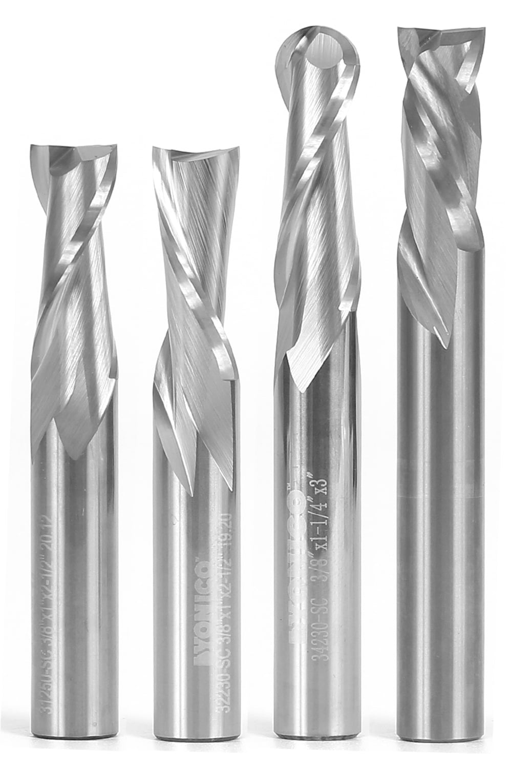 Cnc Router Bit Collection R32 4 Bit CNC Endmill Router Bit Set 3/8