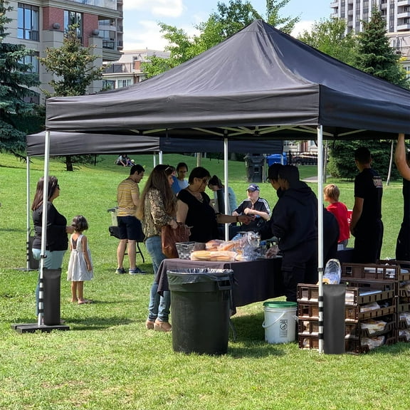 4 Black Cylindrical Sand Bags for Canopy Tent Sunshade Windproof Weight Bag with Handle