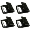 thumbnail image 1 of 4" Black Flat Hook with Aluminum Defender - 4 Pack, 1 of 1