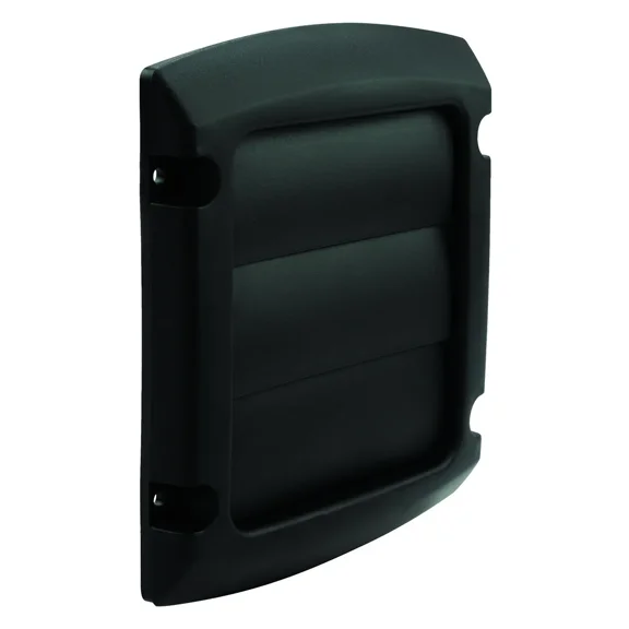 4" Black Louvered Exhaust Cap - Heavy-Duty Metal Vent Cover for Dryer, HVAC & Bathroom Ducts, Weatherproof Design (Model: LC4BLKXZW)