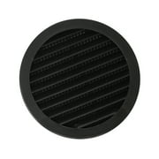 4" Black Round Plastic Louver Soffit Air Vent