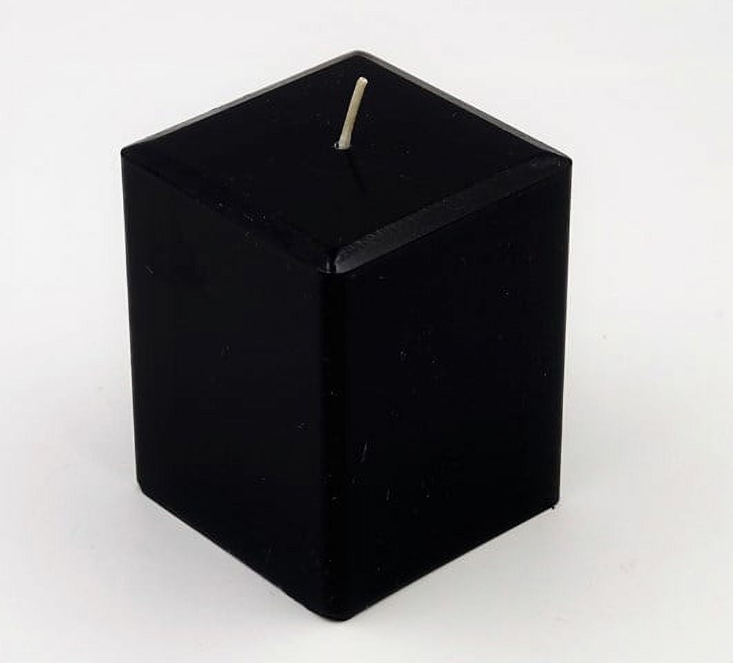 4" Black Square Candles (Set of 3)