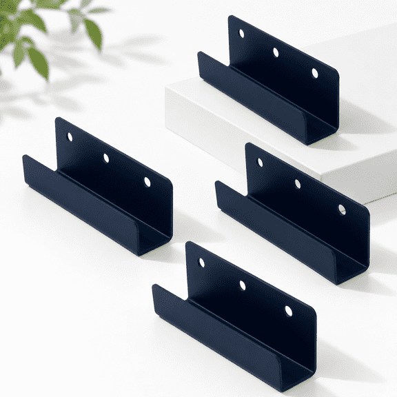 4 Black Steel Wall Tile Bracket Ladder Hanger For Mount U Billboard Hook Thickness 2 Mm Slot Width 25mm