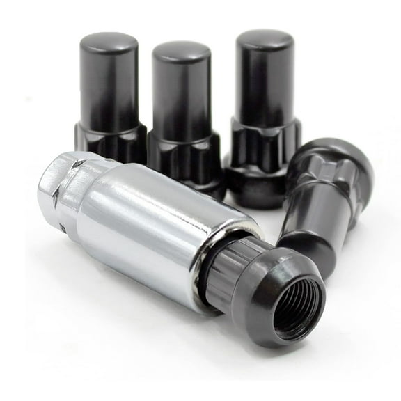 4 Black Wheel Locks 14X1.5 for Ram,for Hummer,for GMC,for Chevy,for Cadillac Security Key Lug Nut Forged Steel See Ad Description