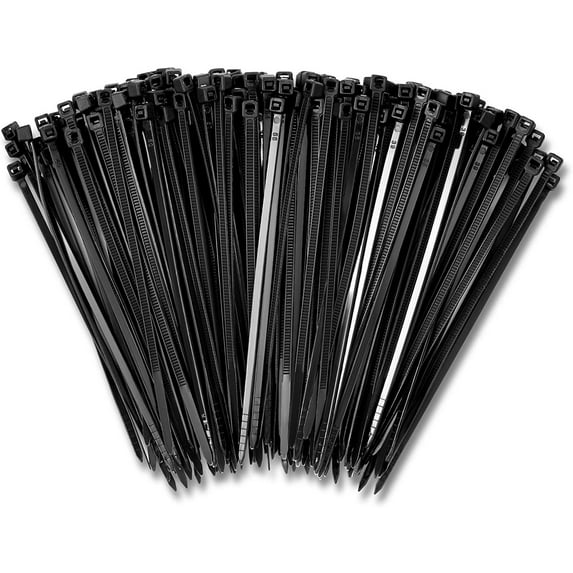 4" Black Zip Ties Cable Nylon Wrap 18 lbs Tensile Strength for Indoor Outdoor (1000 Pack)