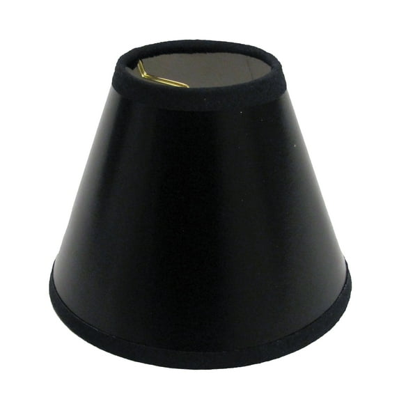 4" Black with White Set of 6 Chandelier Parchment Lampshades