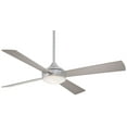 thumbnail image 1 of 4 Blade Ceiling Fan With Light Kit-15.75 Inches Tall And 52 Inches Wide-Brushed Aluminum Finish Minka Aire Fans F521l-Abd, 1 of 2