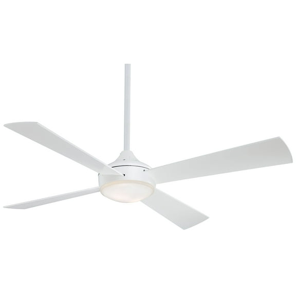 4 Blade Ceiling Fan With Light Kit-15.75 Inches Tall And 52 Inches Wide-Flat White Finish Minka Aire Fans F521l-Whf
