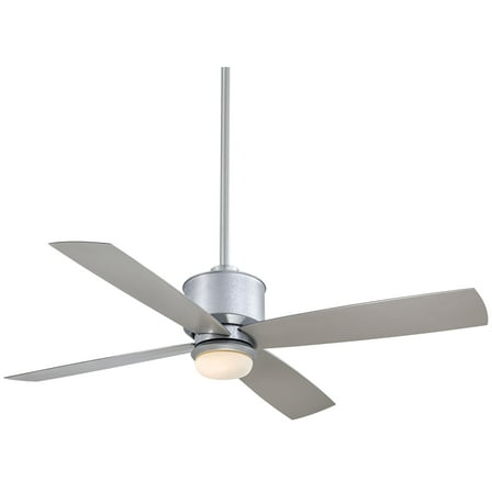 4 Blade Ceiling Fan With Light Kit-18 Inches Tall And 52 Inches Wide-Galvanized Finish Minka Aire Fans F734l-Gl