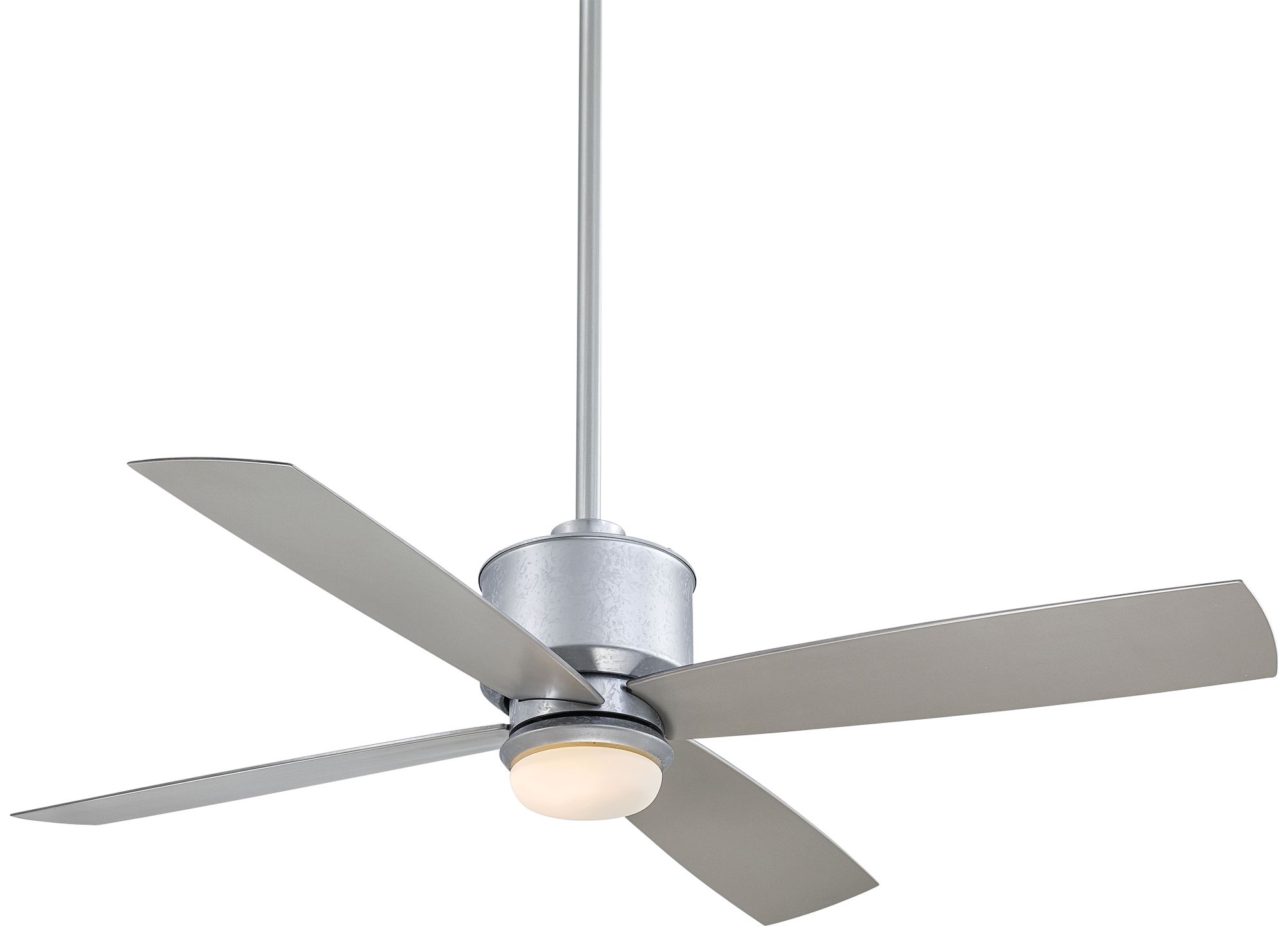 4 Blade Ceiling Fan With Light Kit-18 Inches Tall And 52 Inches Wide-Galvanized Finish Minka Aire Fans F734l-Gl