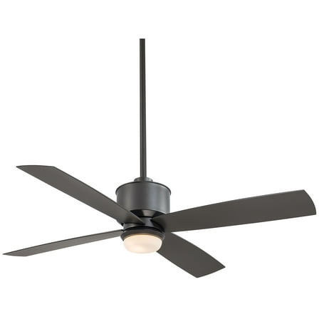 4 Blade Ceiling Fan With Light Kit-18 Inches Tall And 52 Inches Wide-Smoked Iron Finish Minka Aire Fans F734l-Si