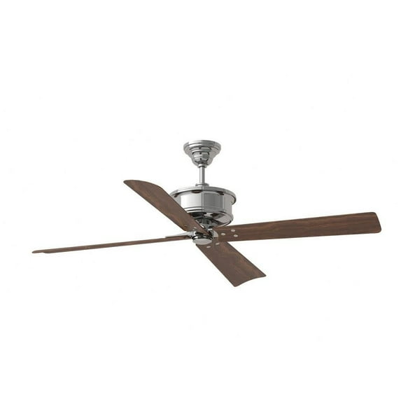 4 Blade Ceiling Fan in Traditional Style-16.1 inches Tall and 56 inches Wide-Polished Nickel Finish Bailey Street Home 96-Bel-4829420