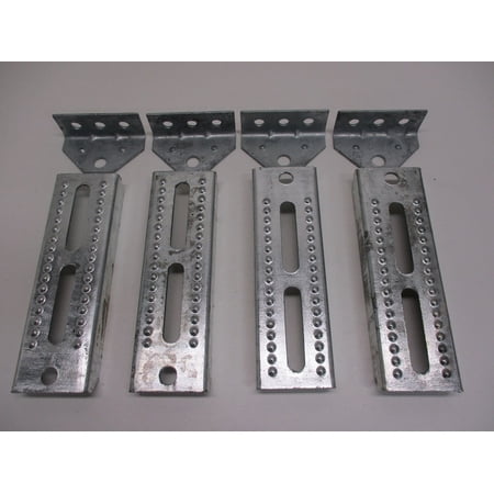 (4) Boat Pontoon Trailer 8" Bolster Bunk Board Adjustable Swivel Bracket Kits
