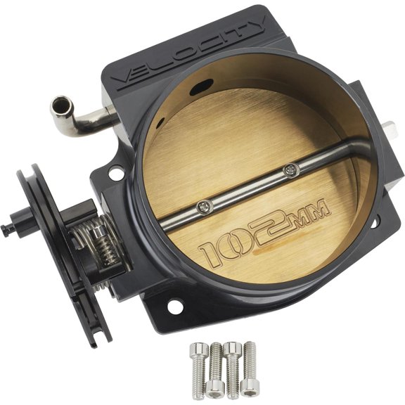 4-Bolt Aluminum LS Throttle Body, 102mm Bore, Black