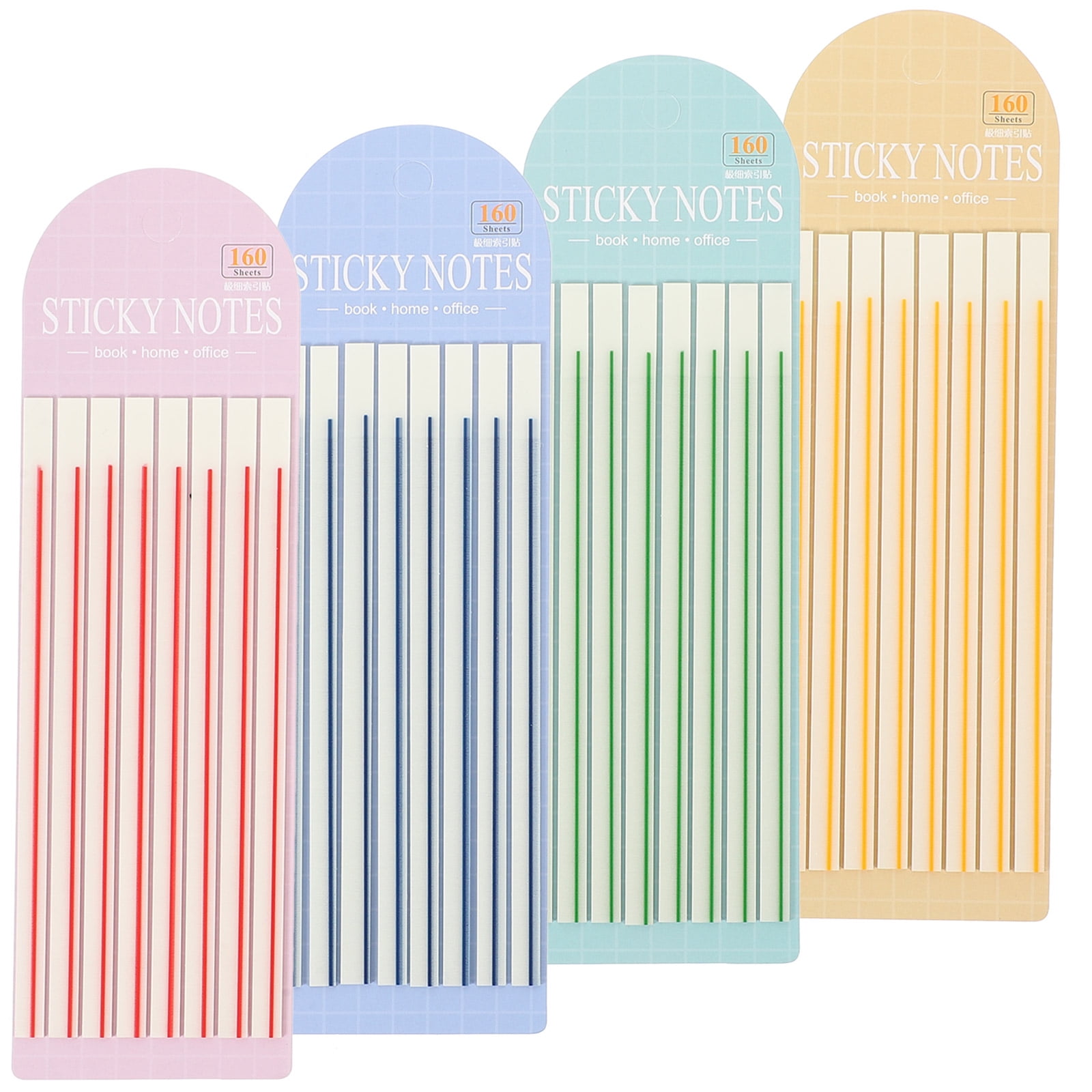 4 Books of Highlighter Tapes Reading Highlight Strips Book Page