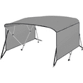 thumbnail image 1 of 4 Bow Bimini Top Cover with 2 Straps 2 Adjustable Rear Support Rods with 1" Aluminum Frame and PU Coated Canvas,Zippered Storage Box, 1 of 9